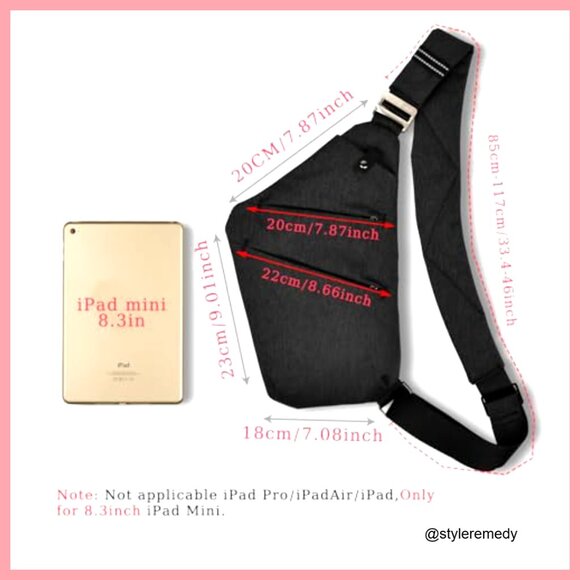 Anti-theft Sling Bag Crossbody Shoulder Backpack Nylon Canvas main image 7